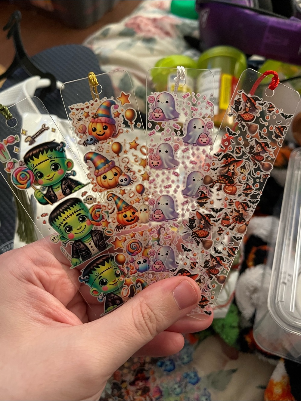 Cute Halloween Bookmarks - Acrylic Material - 7 Pieces